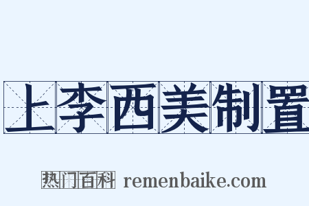 上李西美制置是什么意思的图片
